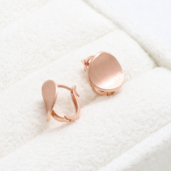 Curved Circle Huggie Earrings