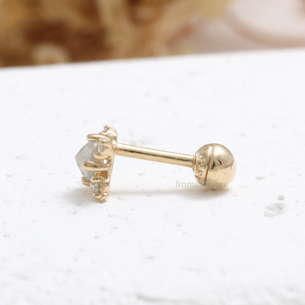 0.1ct Gray Diamond Edgy Piercing