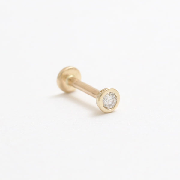 0.03ct Diamond Bezel Labret