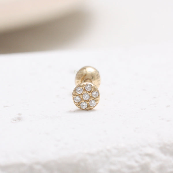 CZ Pave Tiny Circle Piercing