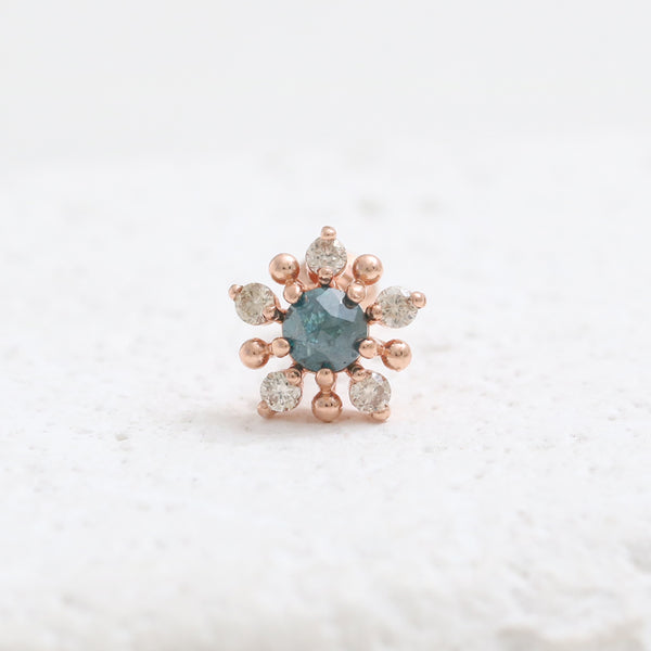 Blue Diamond Snowflake Piercing