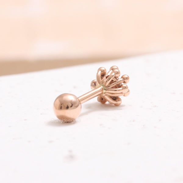 CZ Bubbles Flower Ear Piercing