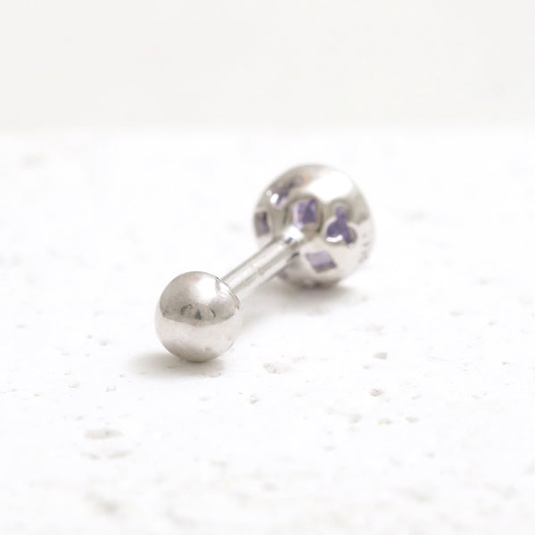 4mm Lavender Sapphire Bezel Piercing