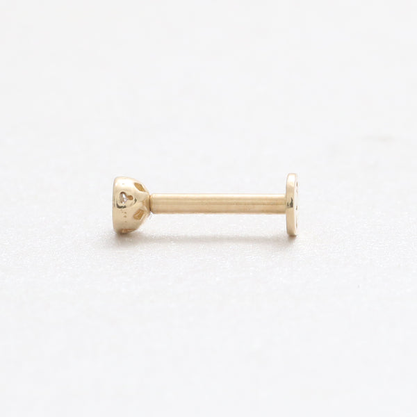 0.03ct Diamond Bezel Labret