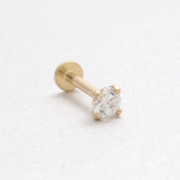 0.1ct Moissanite 4 Prongs Labret