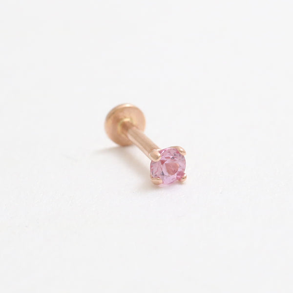 0.07ct Pink Sapphire 4 Prongs Labret