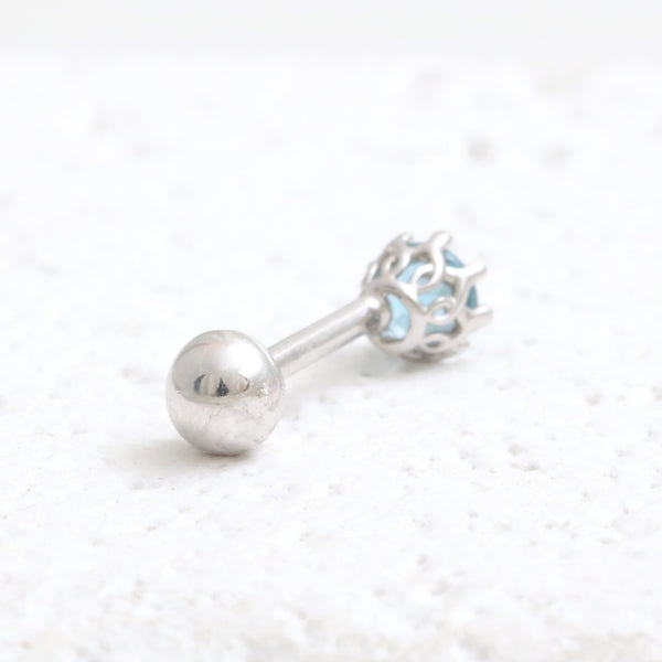 0.1ct Blue Topaz Multi Prongs Piercing