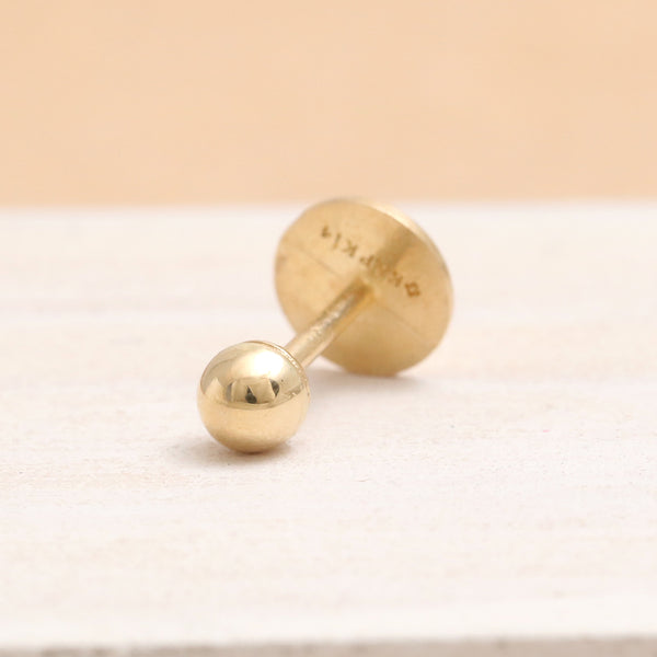 Brushed Texture Small Disk Piercing