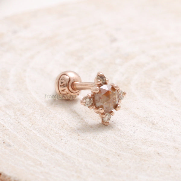 0.1ct Brown Diamond Edgy Piercing