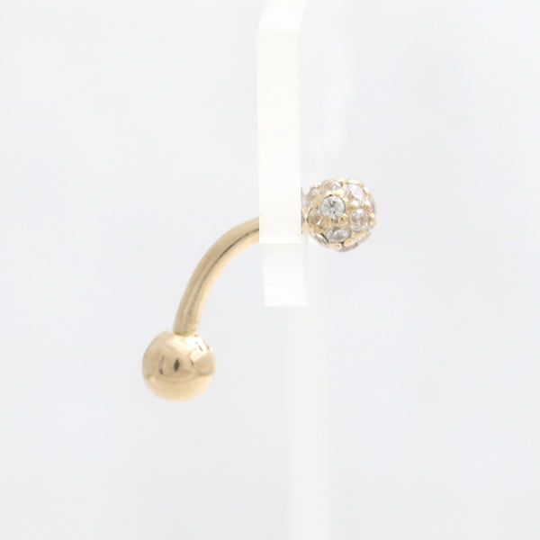 CZ 3.5mm Pave Ball Rook Piercing