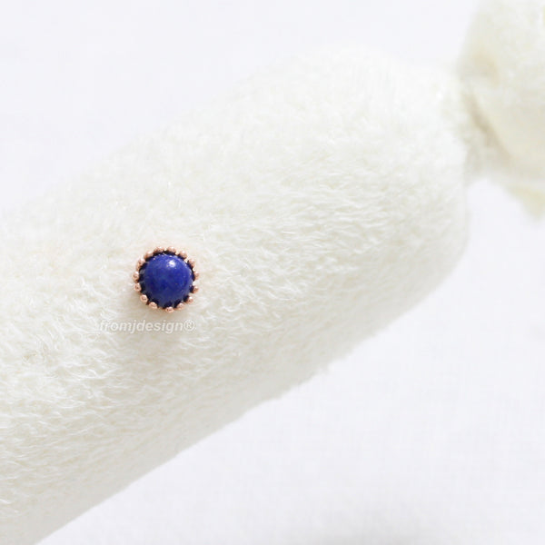 3mm Lapis lazuli Multi Prongs Piercing