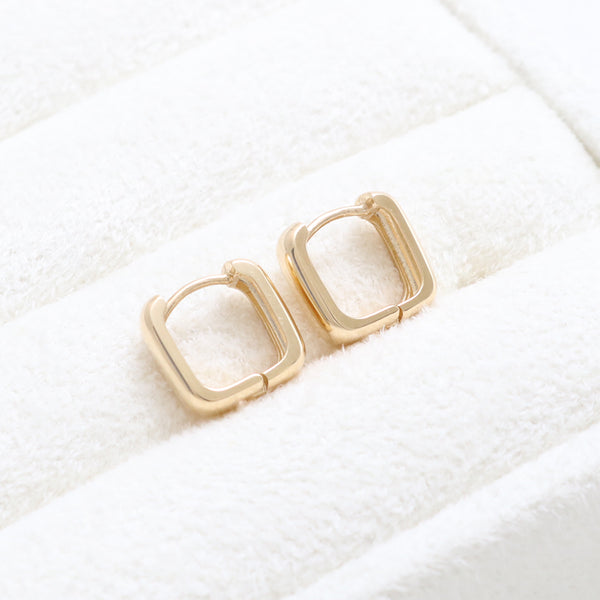 Square Huggie Earrings