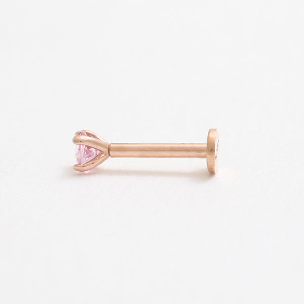 0.07ct Pink Sapphire 4 Prongs Labret