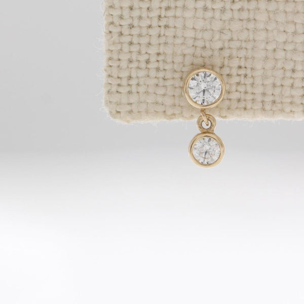 Dual Moissanite Dangling Piercing