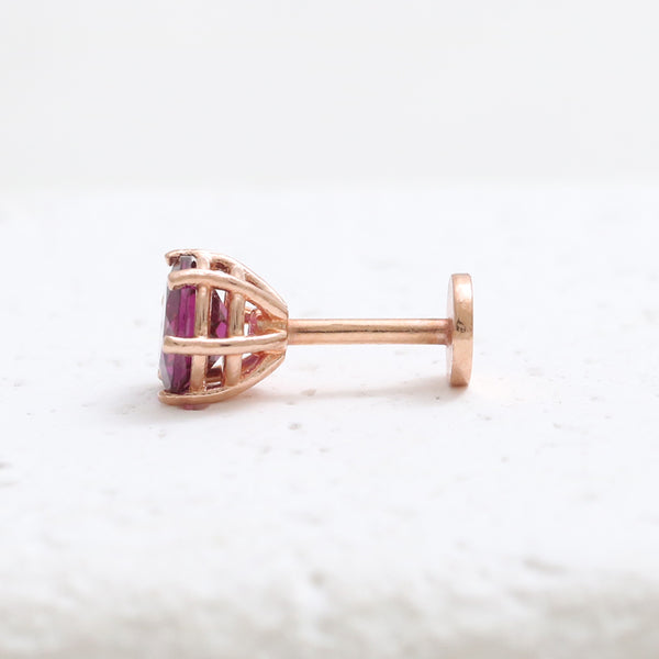 0.5ct Rhodolite Garnet 6 Prongs Labret