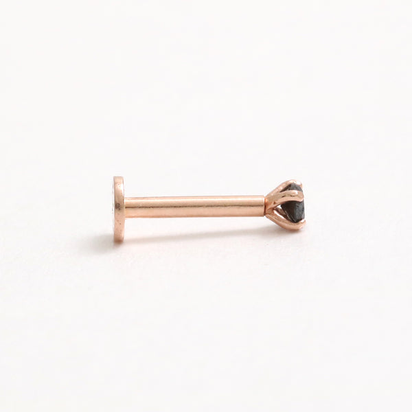 0.03ct Black Diamond 4 Prongs Labret