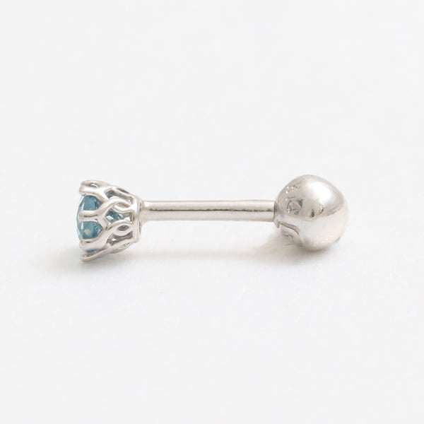 0.1ct Blue Topaz Multi Prongs Piercing