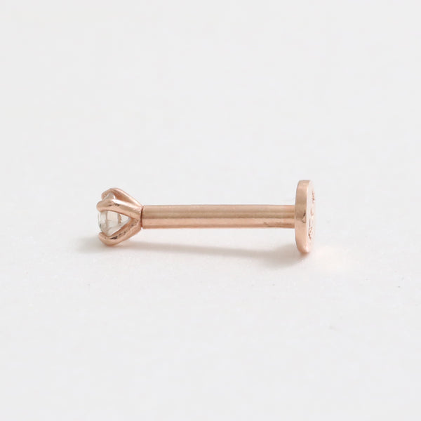 0.03ct Champagne Diamond 4 Prongs Labret