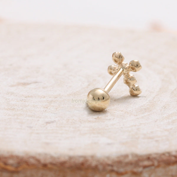 Diamond Cross Ear Piercing