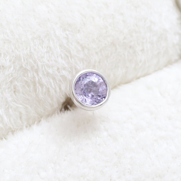 4mm Lavender Sapphire Bezel Piercing