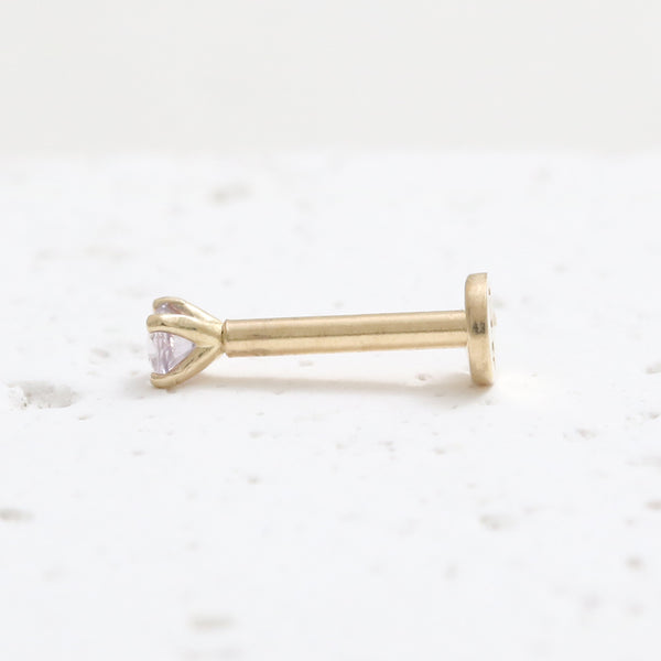 0.03ct Lavender Sapphire 4 Prongs Labret