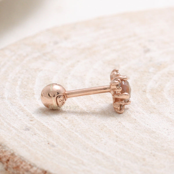 0.1ct Brown Diamond Edgy Piercing