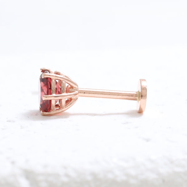 0.5ct Garnet 6 Prongs Externally Labret