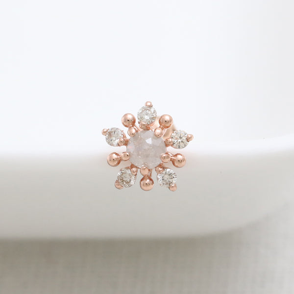 Gray Diamond Snowflake Piercing