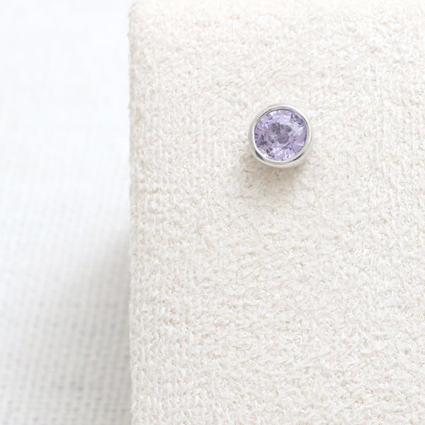 4mm Lavender Sapphire Bezel Piercing