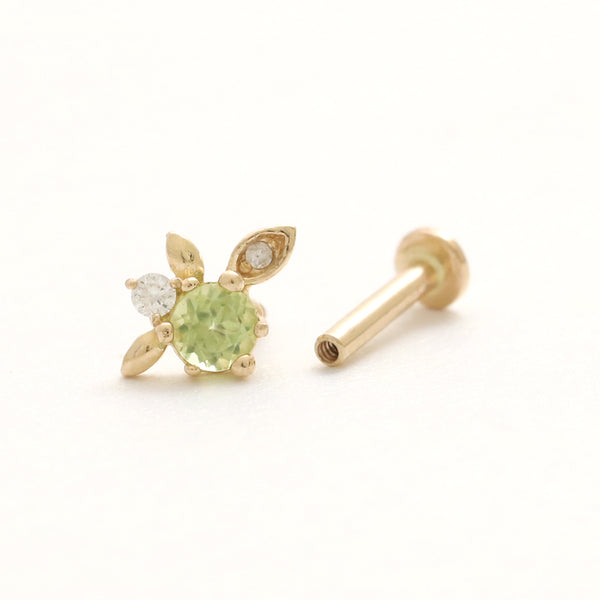 Peridot Elf Leaves Internally Labret