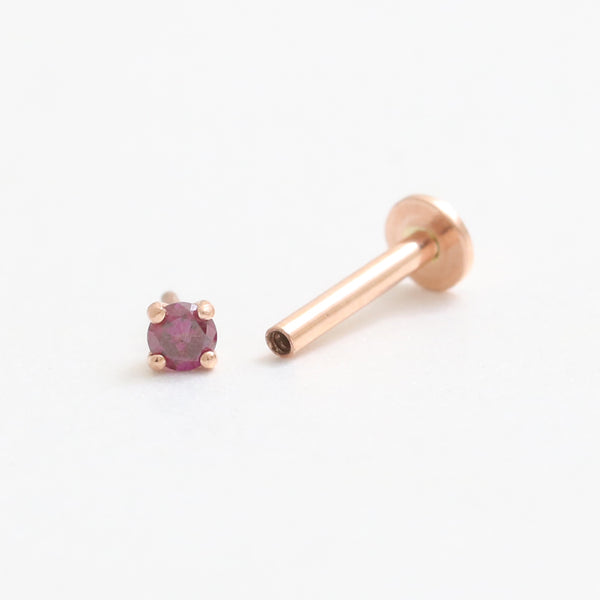 0.03ct Purple Diamond 4 Prongs Labret