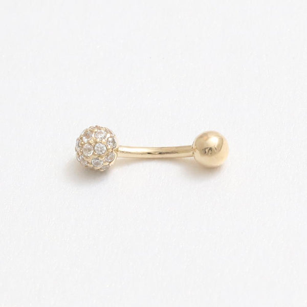 CZ 4mm Pave Ball Rook Piercing