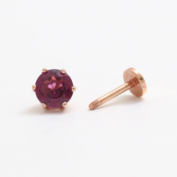 0.5ct Rhodolite Garnet 6 Prongs Labret