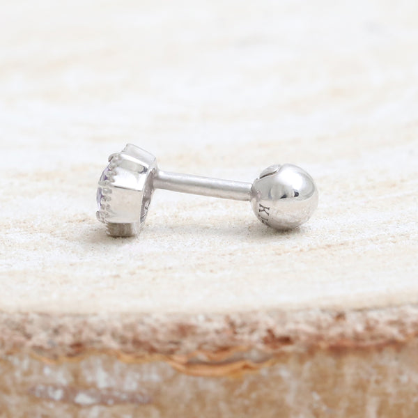 0.1ct Lavender Sapphire Octagon Piercing