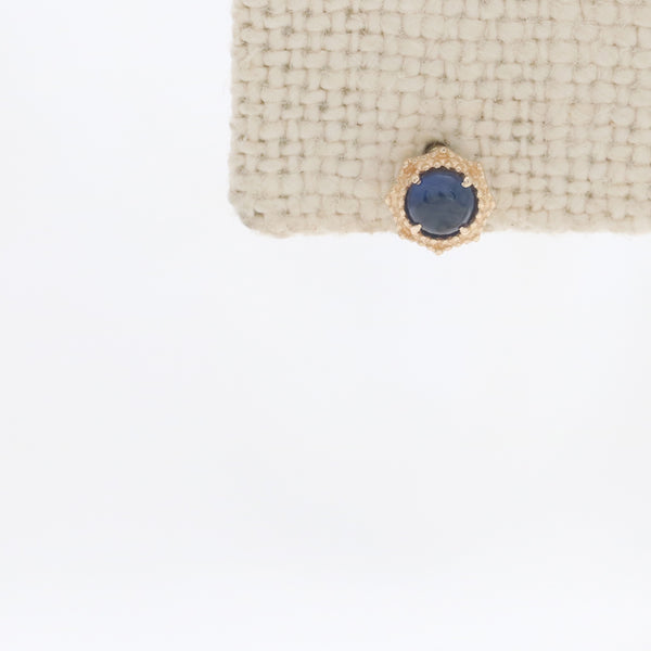 Blue Sapphire Octagon Ear Piercing