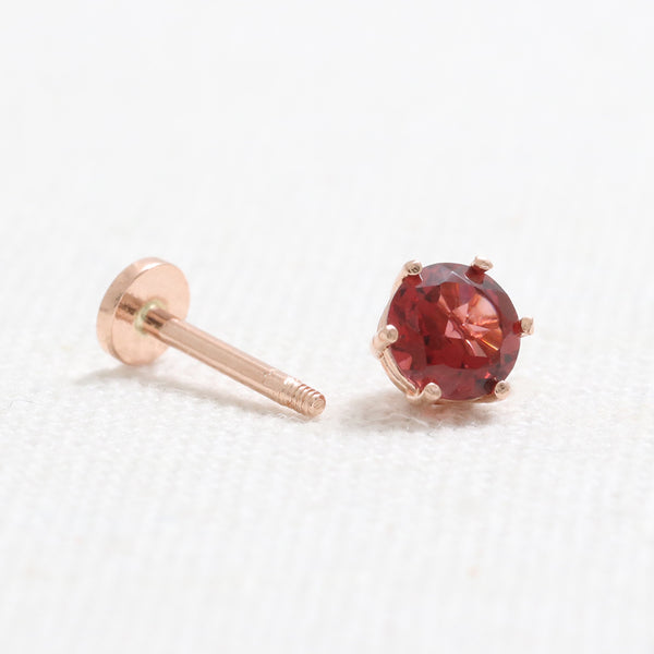 0.5ct Garnet 6 Prongs Externally Labret