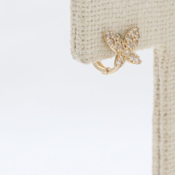 CZ Micro Pave Butterfly Earring