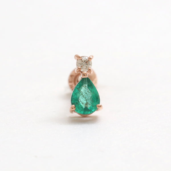 Teardrop Emerald Piercing