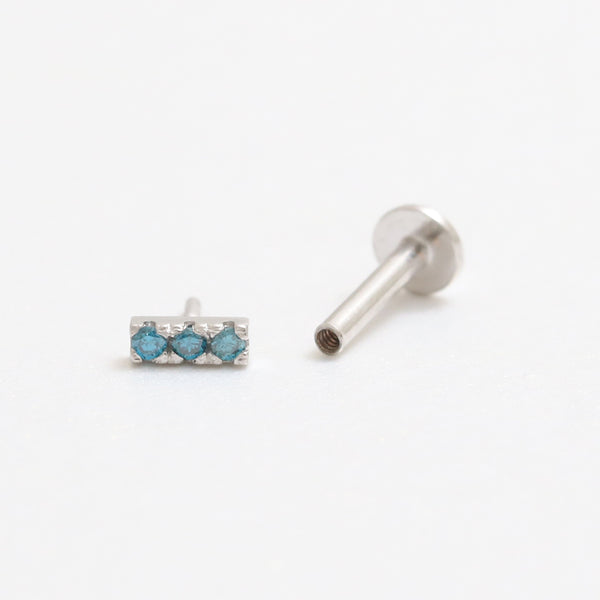 Blue Diamond Short Stick Labret