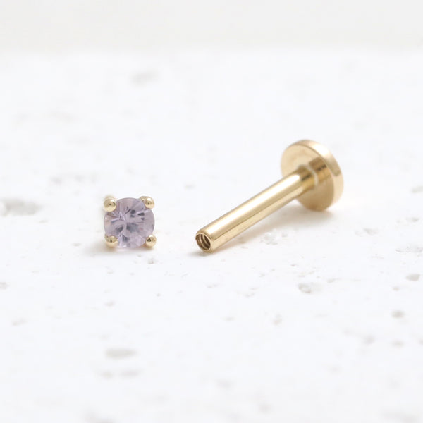 0.03ct Lavender Sapphire 4 Prongs Labret