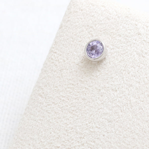 4mm Lavender Sapphire Bezel Piercing