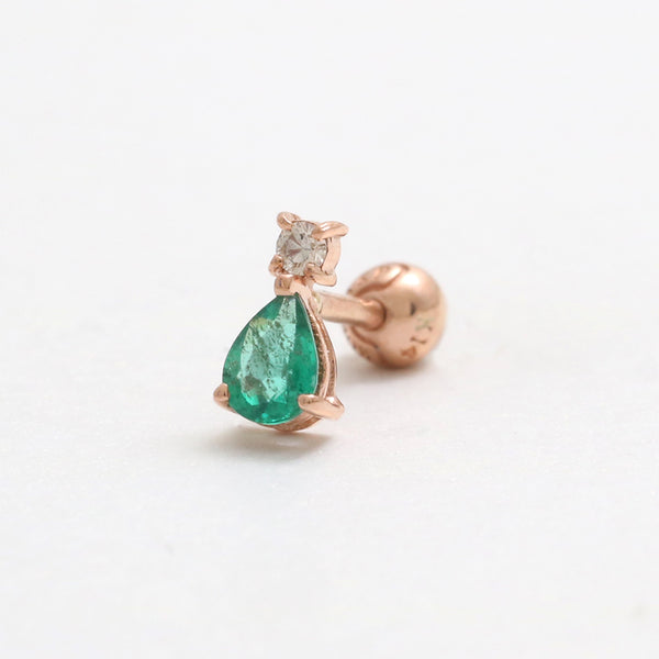 Teardrop Emerald Piercing