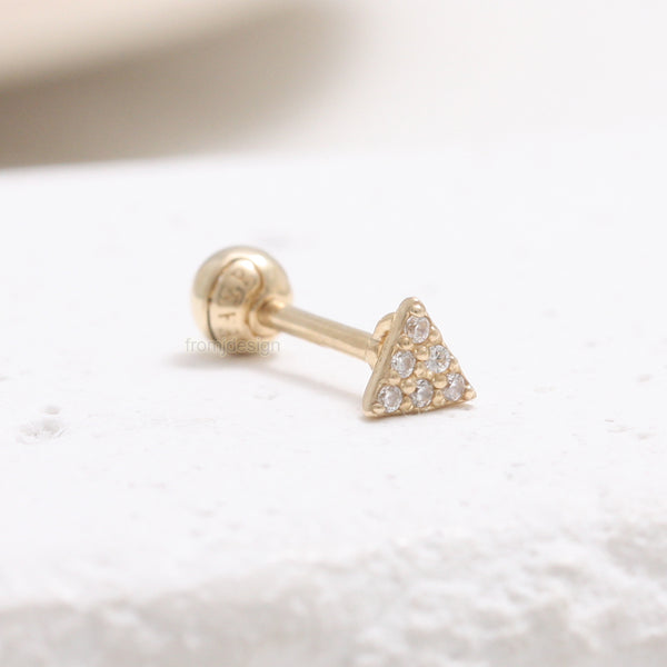 Diamond Tiny Triangle Piercing