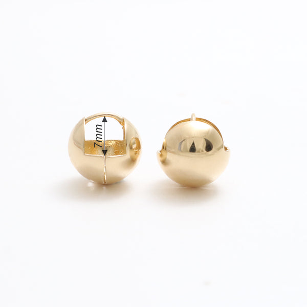 Ball Shaped  Hoop Earrings- Large