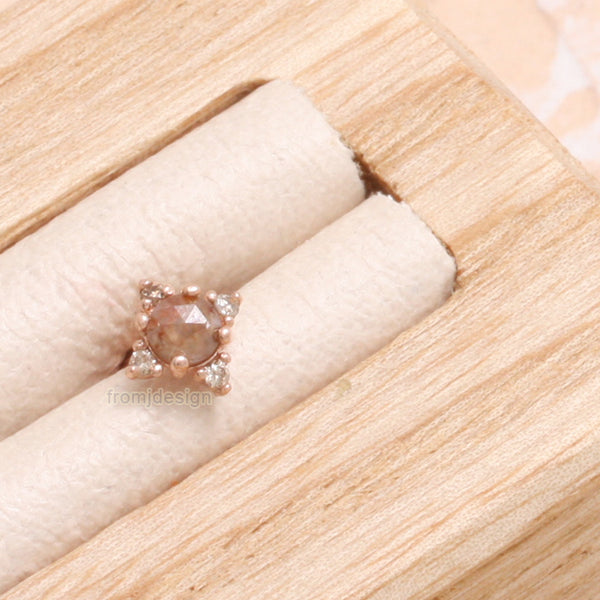 0.1ct Brown Diamond Edgy Piercing