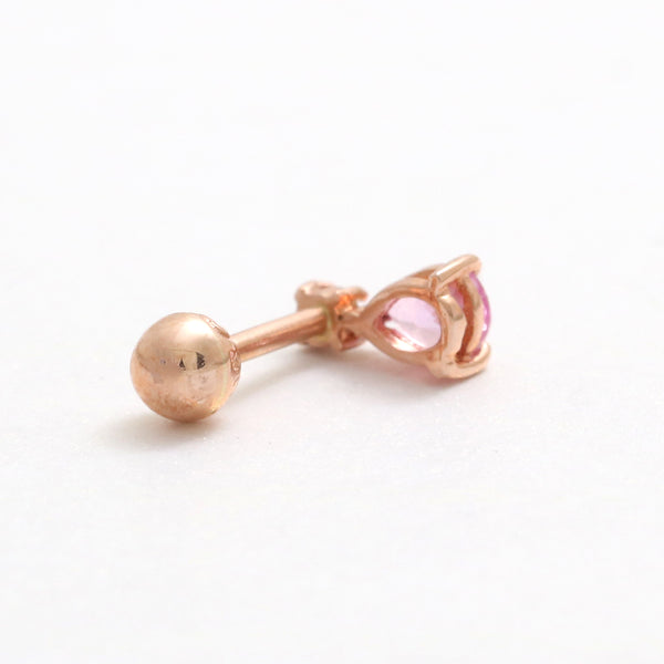 Teardrop Pink Sapphire Piercing