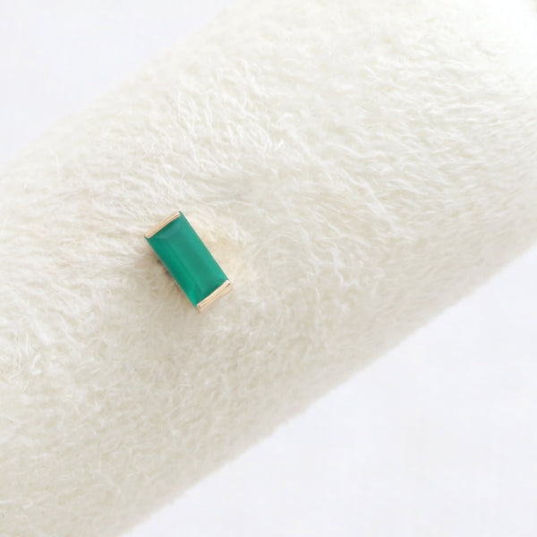 Baguette Green Onyx Simple Labret