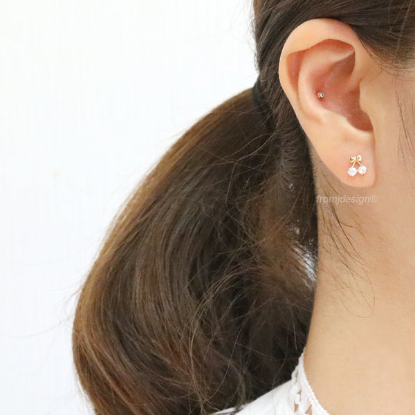 CZ Cherry Ear Piercing