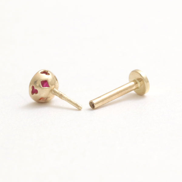 0.1ct Ruby Bezel Labret