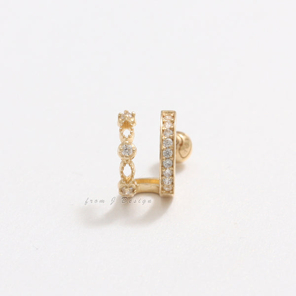 Genuine Diamond Lace Double Line Piercing